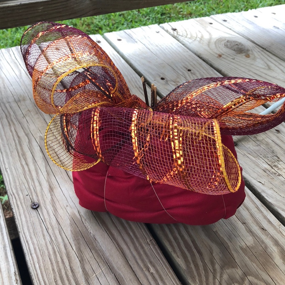 Fabric pumpkin decor